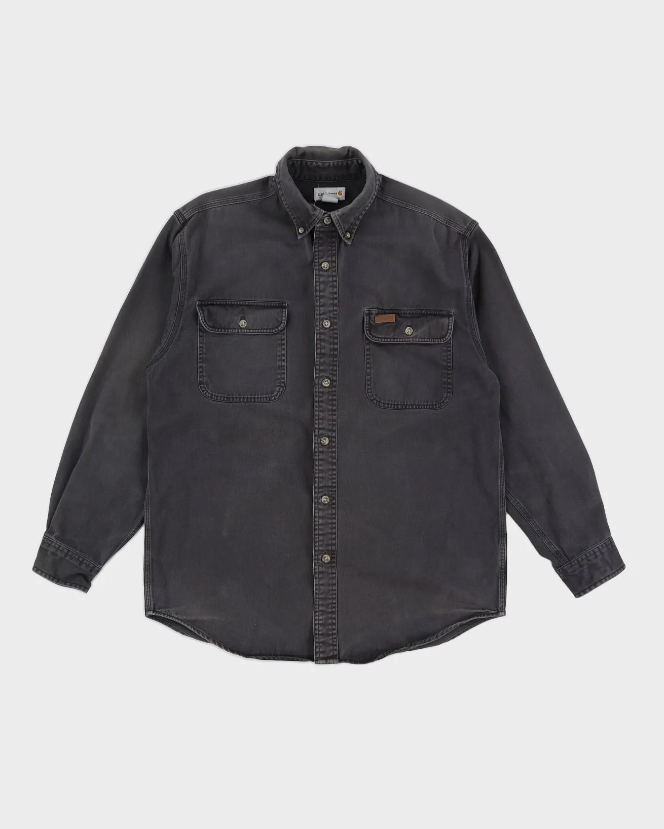 00s Carhartt Black Work Long Sleeved Shirt - L