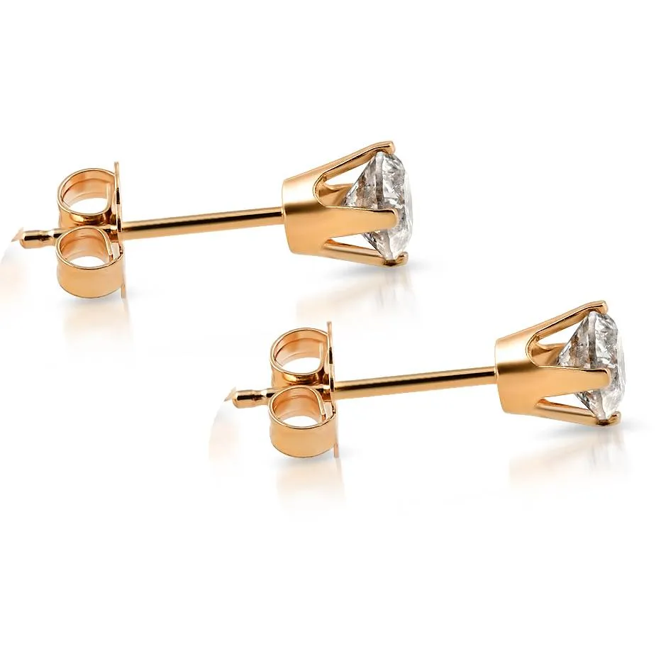 1 1/4Carat (ctw) Diamond Studs in 14k White or Yellow Gold Lab Grown