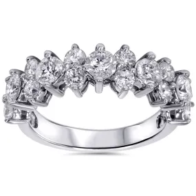 1 3/4ct SI Diamond Wedding Ring 14K White Gold Size 6.5