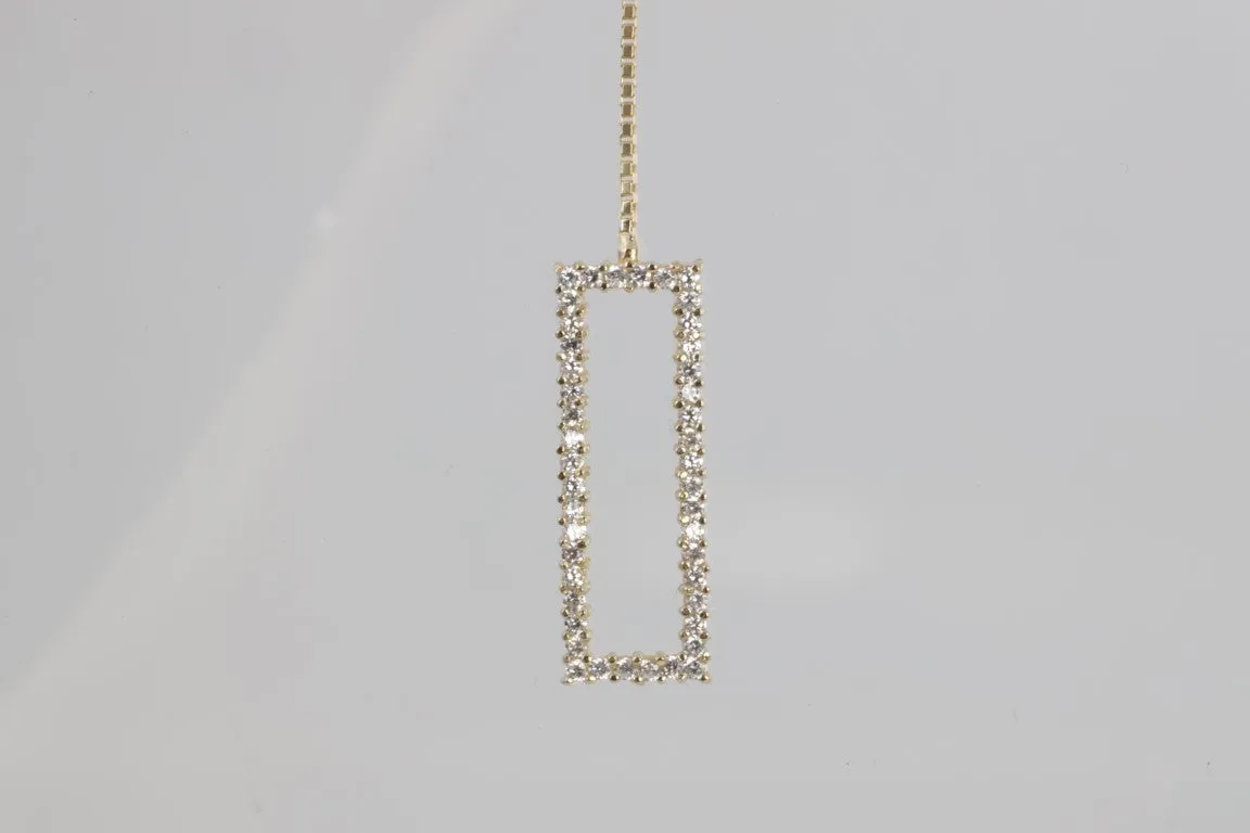 17'' 14k Yellow Gold 0.44ctw Diamond Geometric Necklace (6.40g.)