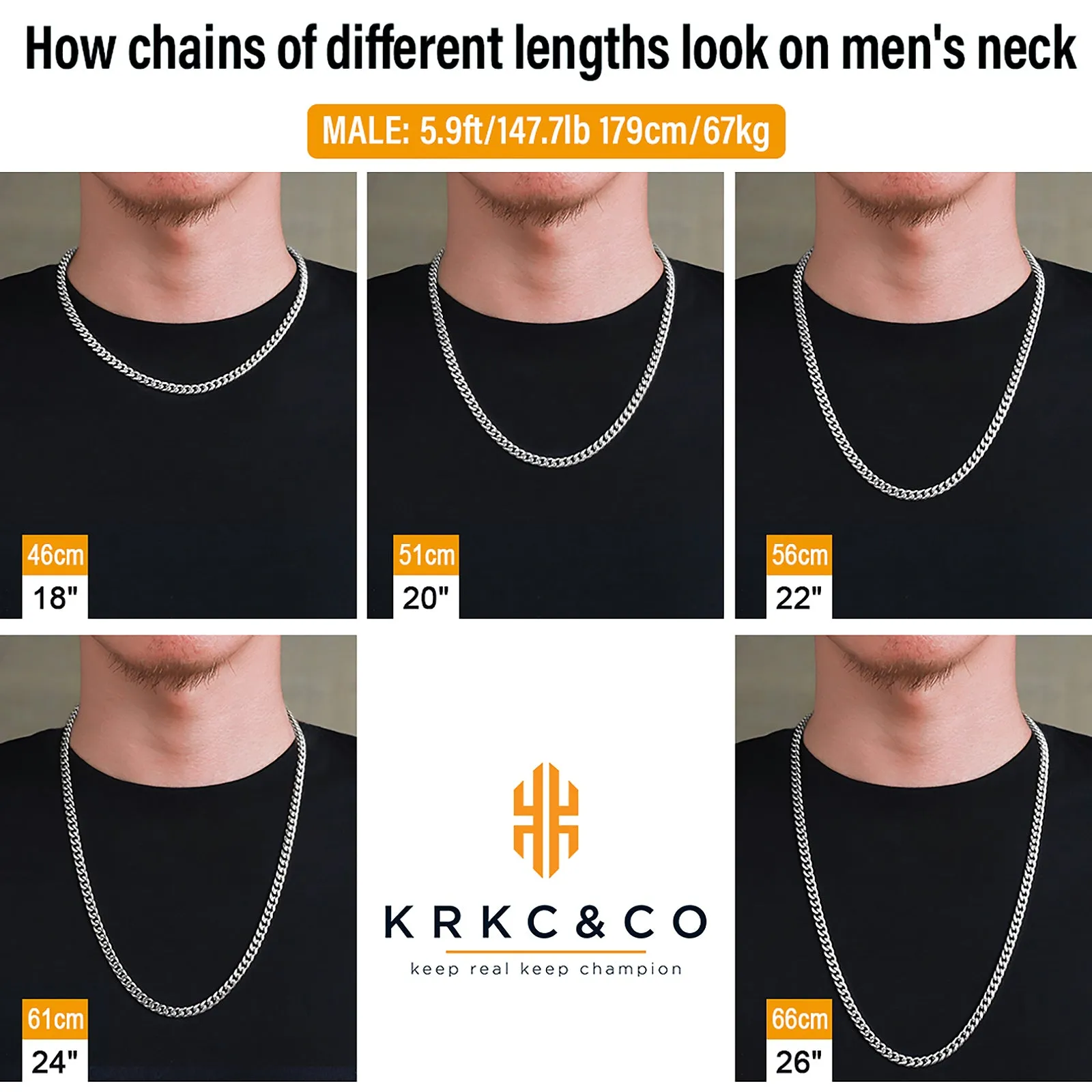 6mm Miami Cuban Set in White Gold for Men's Chain KRKC