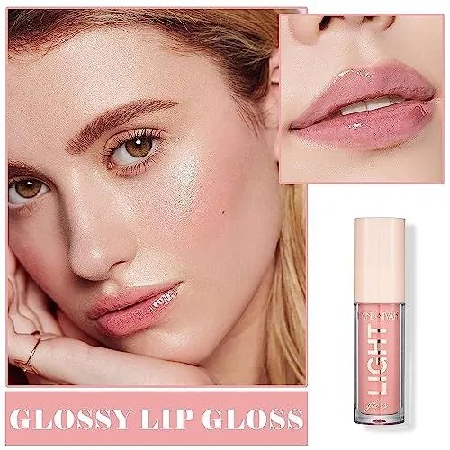 6PCS Hydrating Lip Gloss Neutral Nude Nourishing Glossy Lipgloss