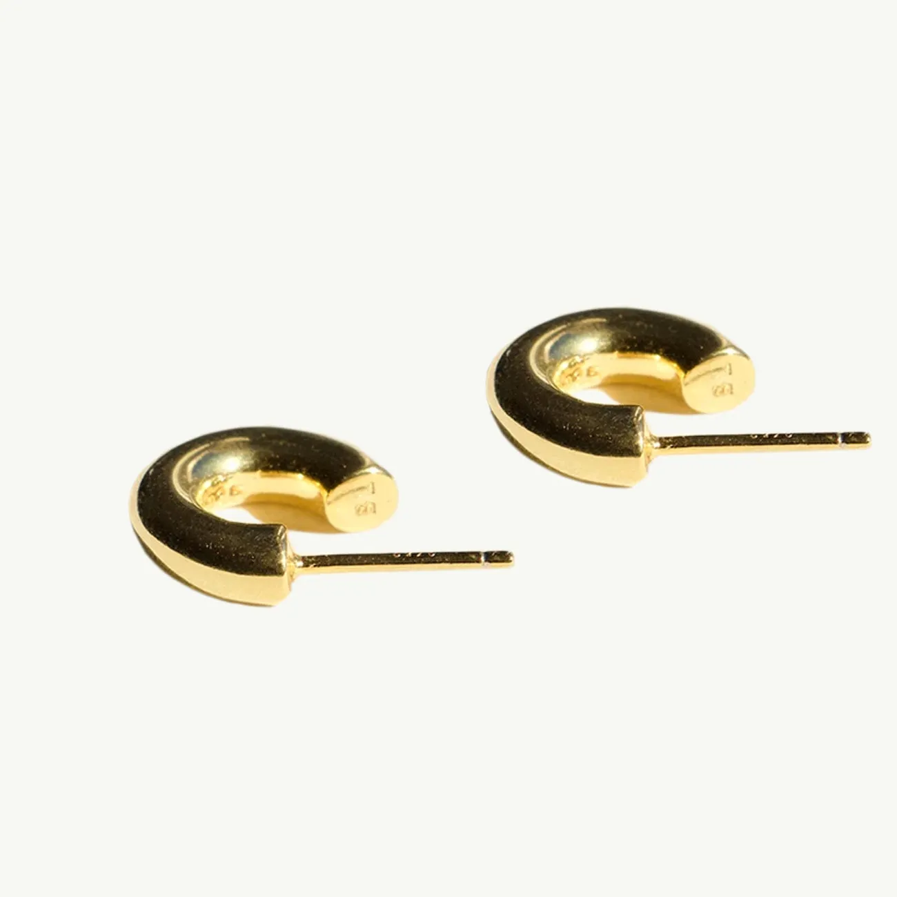 925 SOLID EVERYDAY MINI STUD EARRINGS GOLD