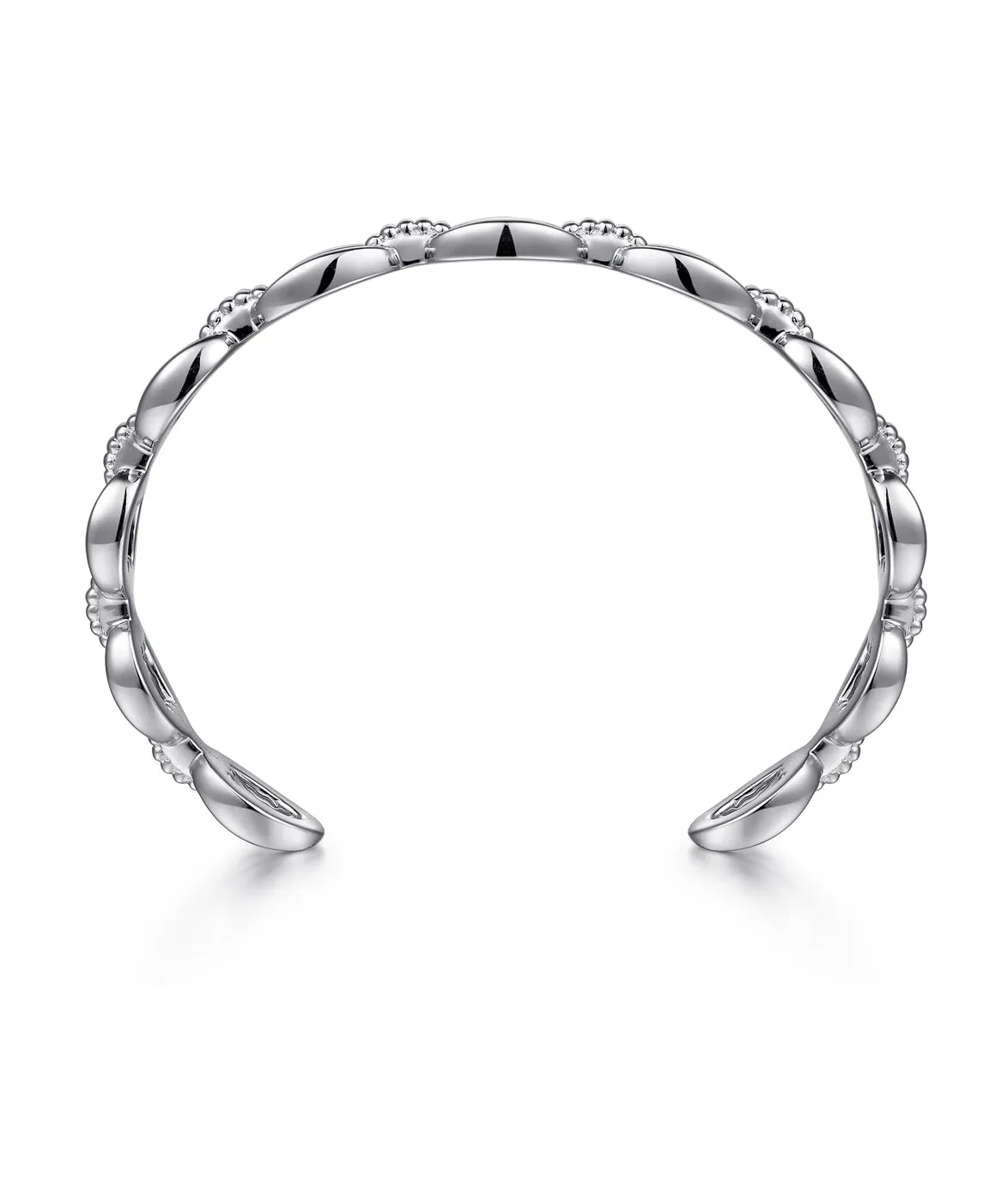 925 Sterling Silver Oval Link Cuff Bangle