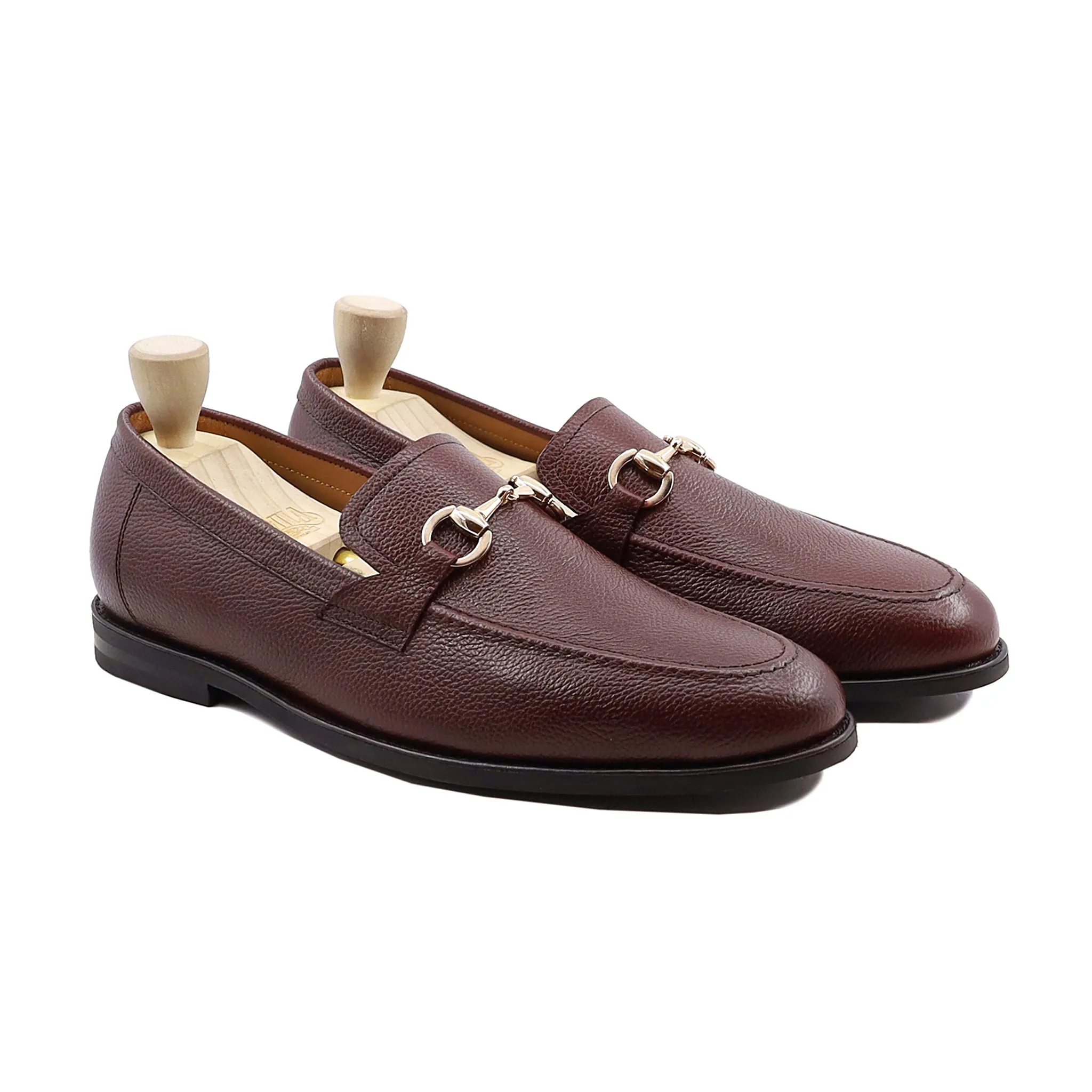 Abada - Men's Oxblood Pebble Grain Leather Loafer