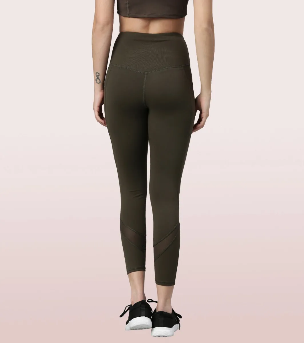 Active Cottony Legging| Feels Like Cotton Dry Fit High Waist 7/8th Length Legging