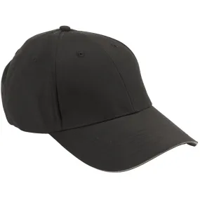 Adams Men's Black/Khaki 6-Panel Mid-Profile Structured Moisture Management Cap