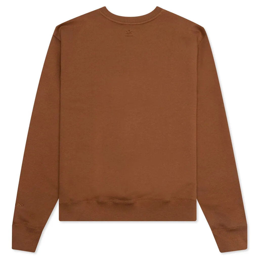 Adidas x Pharrell Williams Basics Crew - Wild Brown