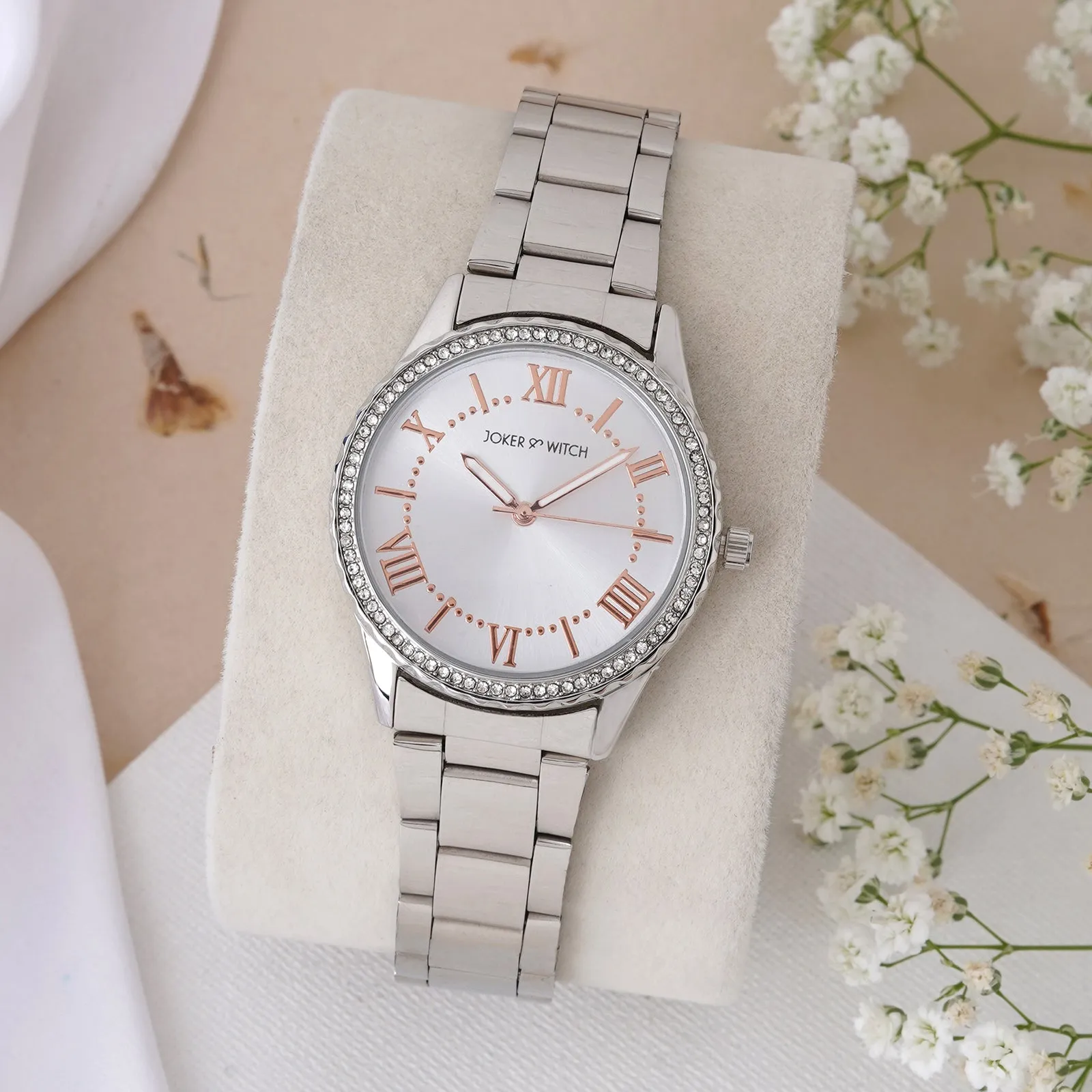 Adrenalina All Silver Metallic Strap Watch