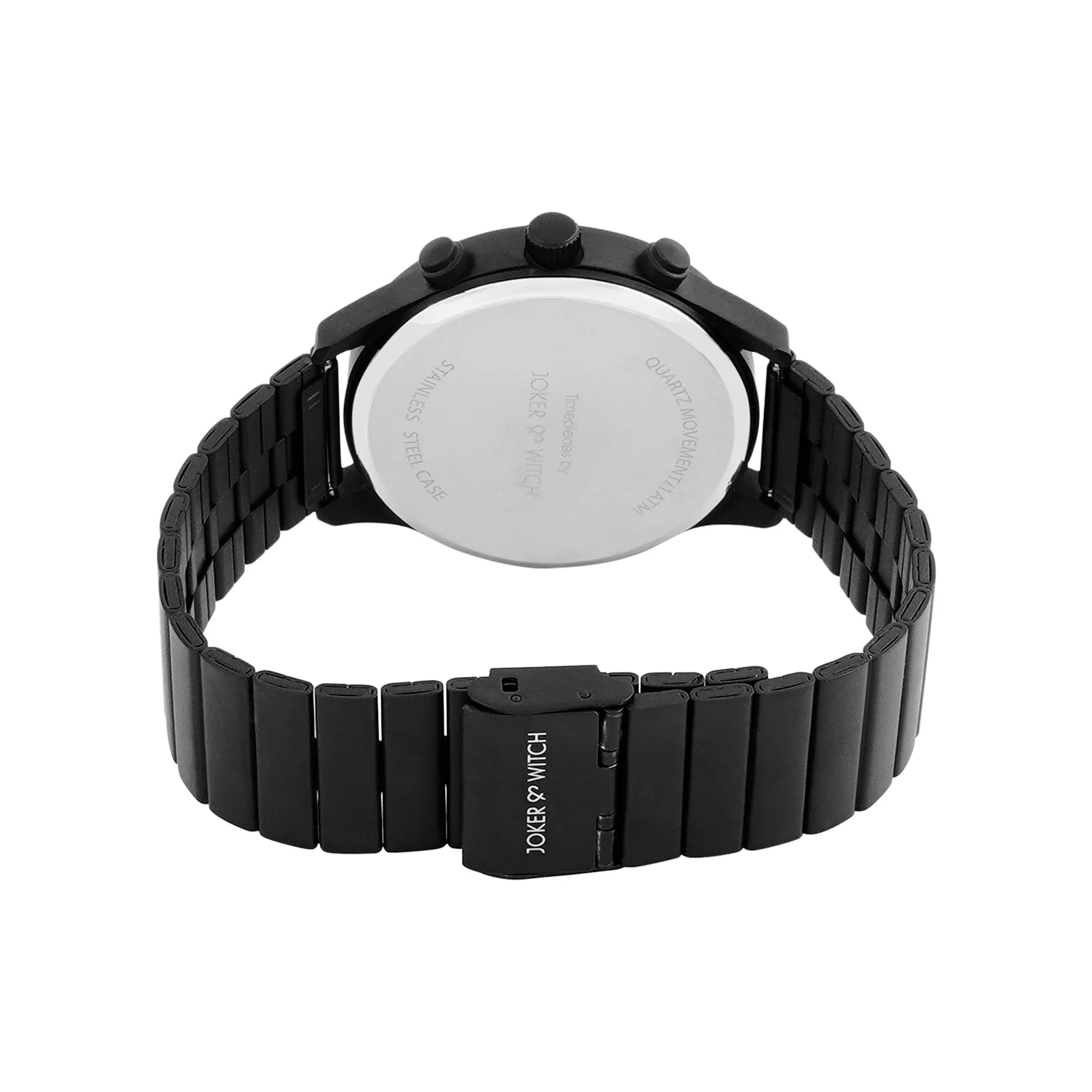 Ajax All Black Metallic Strap Watch