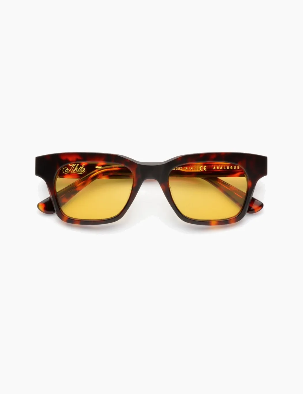 Akila Analogue Sunglasses - Tortoiseshell/Yellow Lens