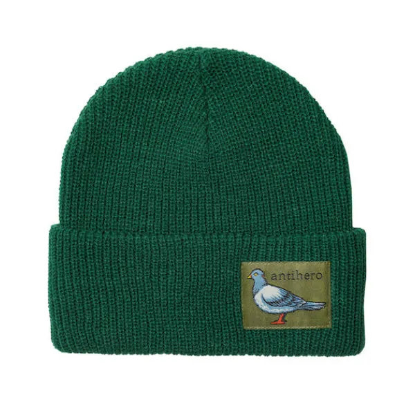 Anti Hero Lil Pigeon Label Cuff Beanie - Dark Green/Moss