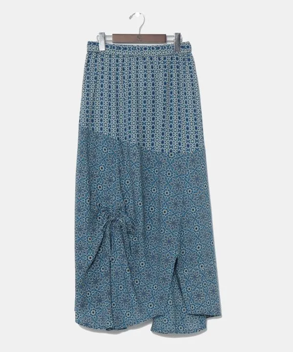 Arabic Pattern Asymmetrical Skirt