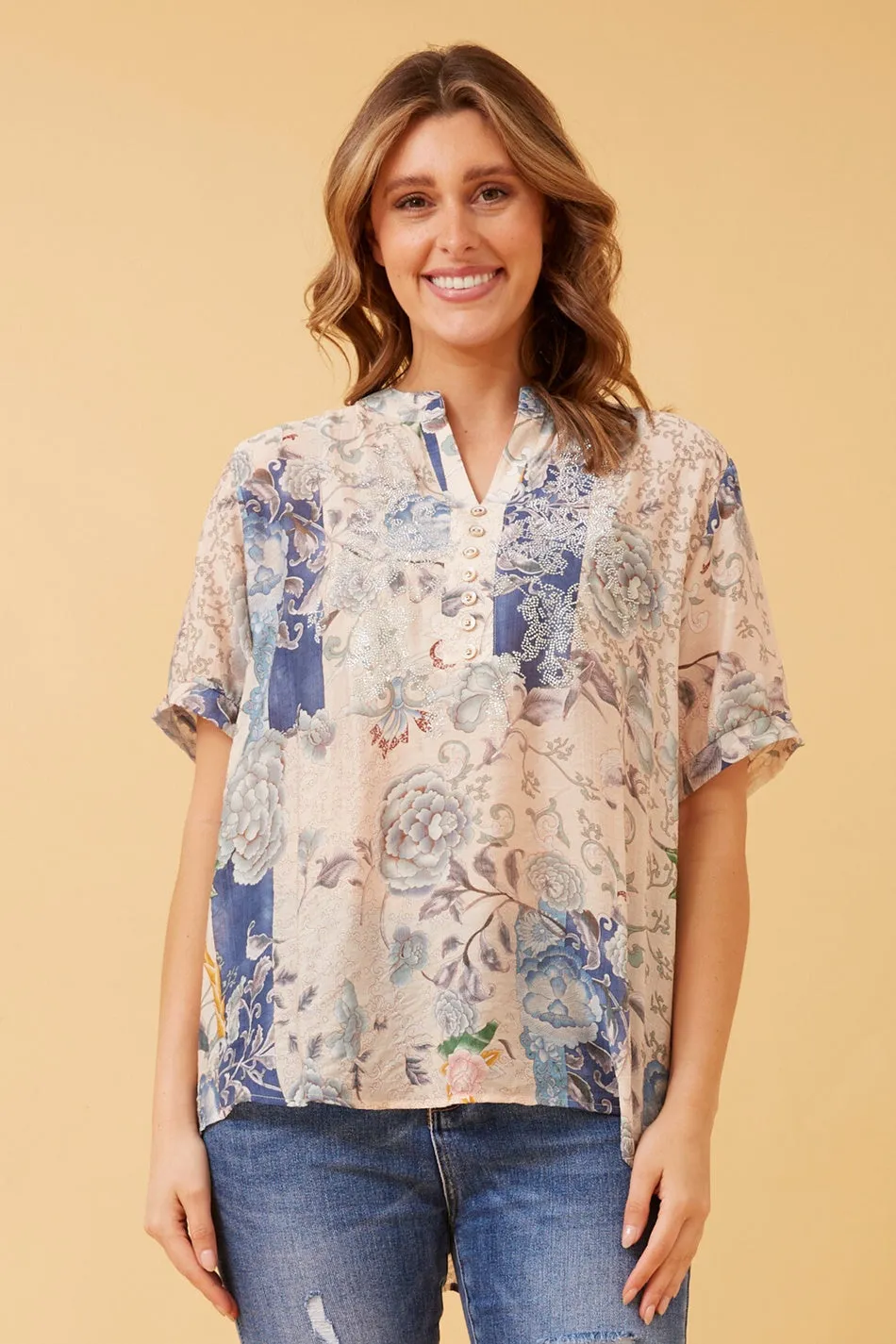 ARCHANA FLORAL BOHO TOP