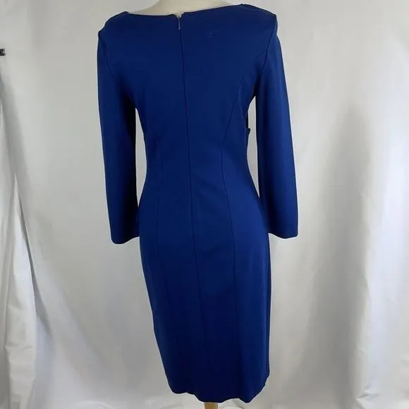 Armani CollezioniBlue Twist Front Knit Dress