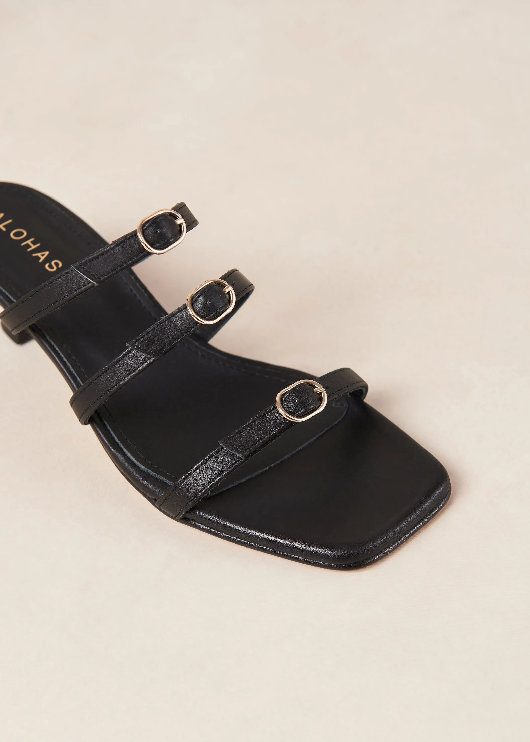 Artefact Black Leather Sandals