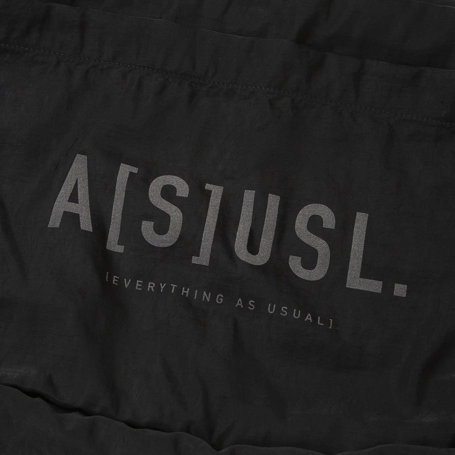 A[S]USL REFLECTIVE LOGO MESSENGER BAG-BLACK