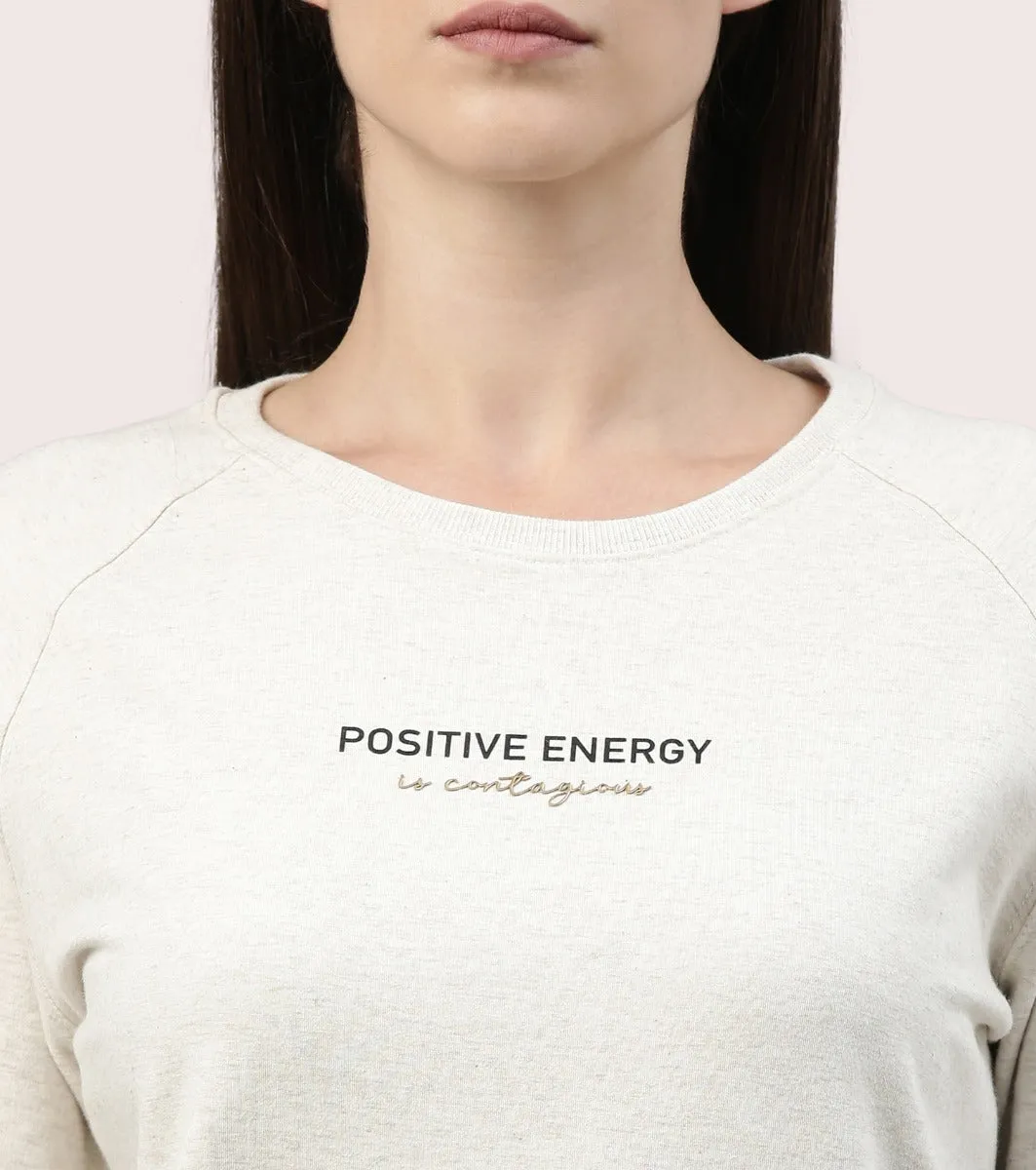 Basic Sweat | Long Sleeve Basic Pop Over Sweatshirt With Mindful Graphic