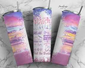 Beach Rules Sunset Tumbler