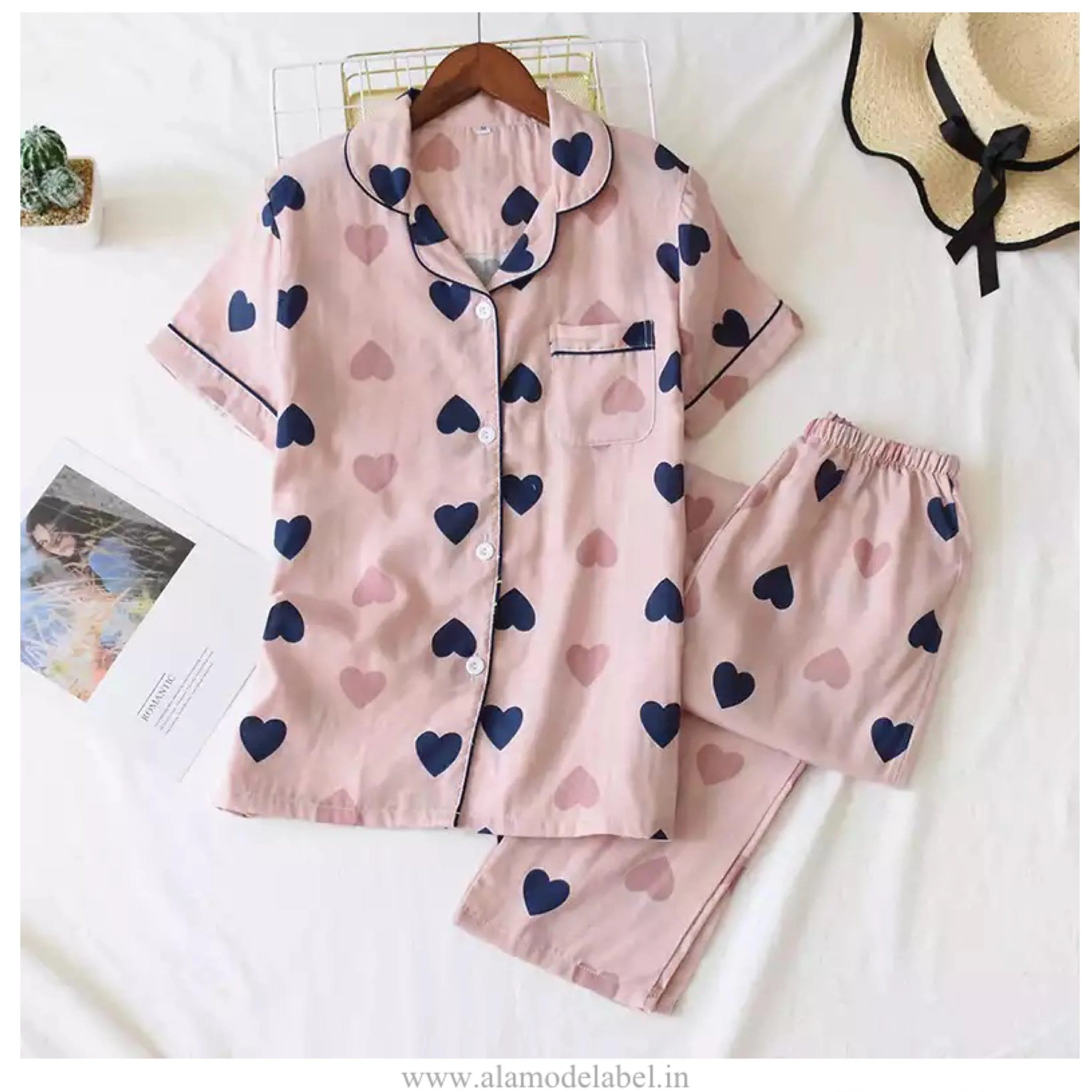 Bella Cotton Nightsuit - Full Pyjama Set