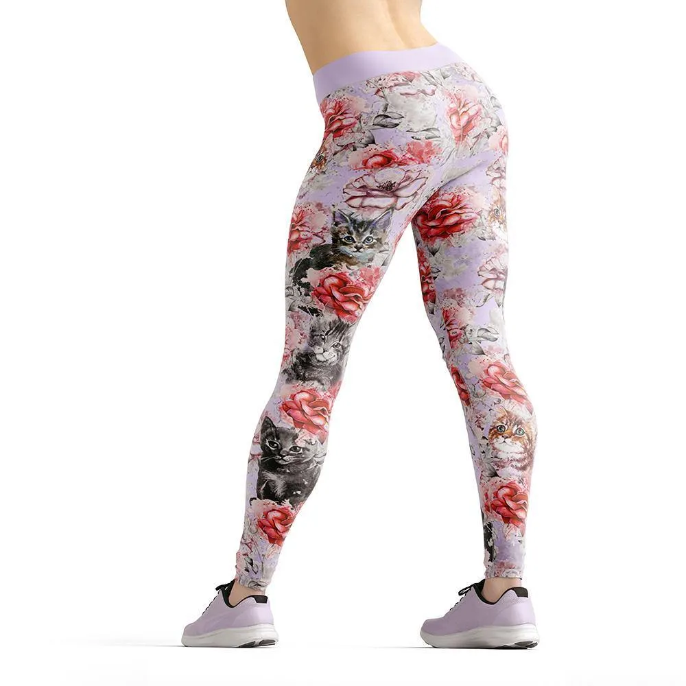 Beverly Kittens & Flowers Leggings