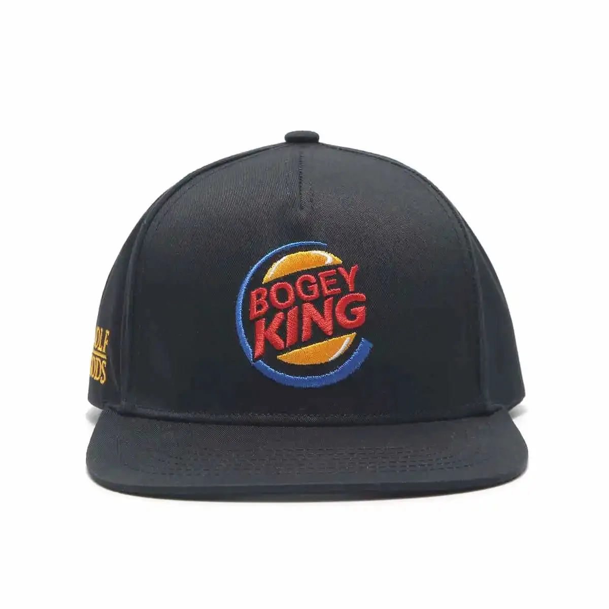 Bogey King Black SnapBack Golf Hat - Flat Brim