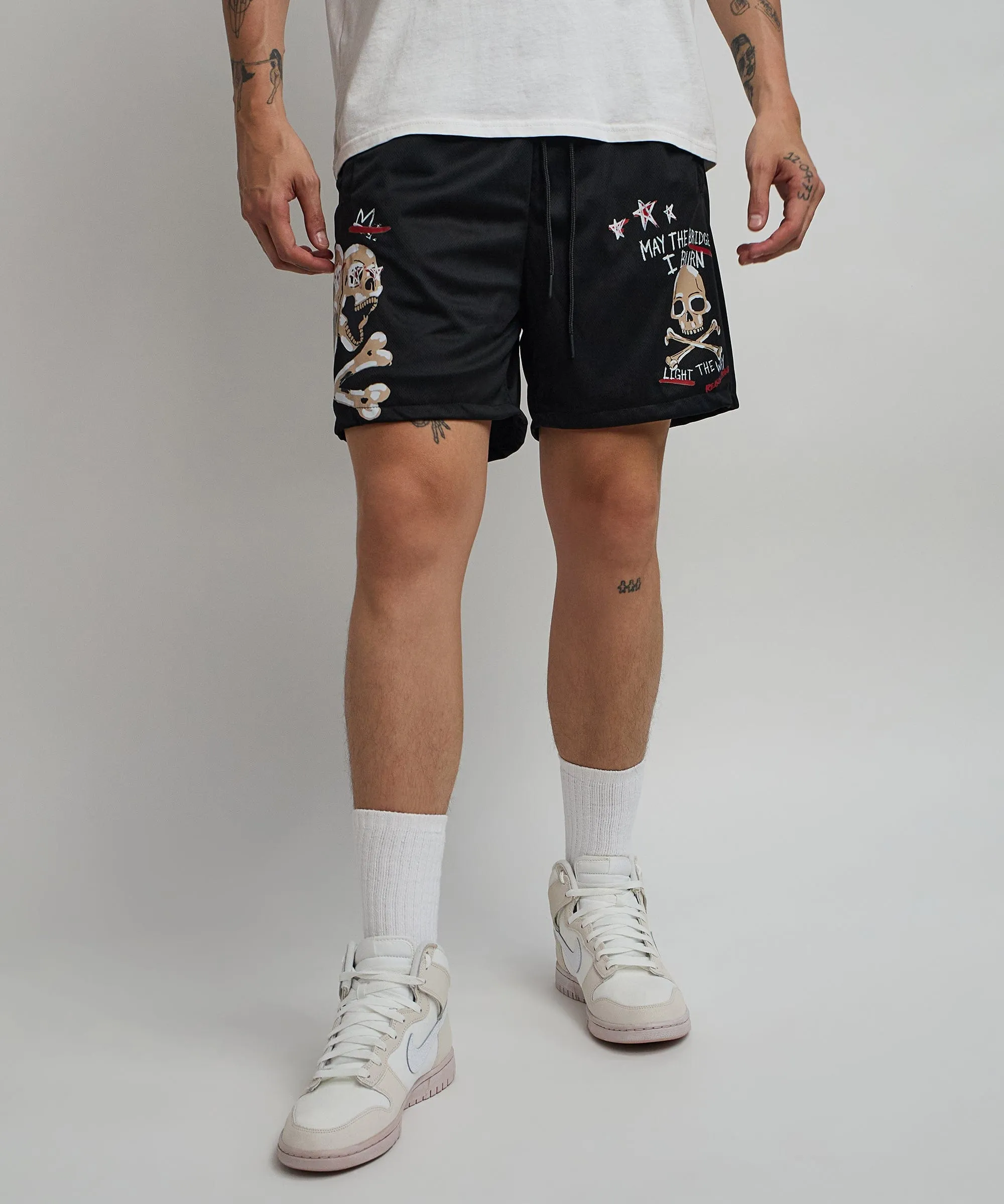 Burn Mesh Shorts - Black