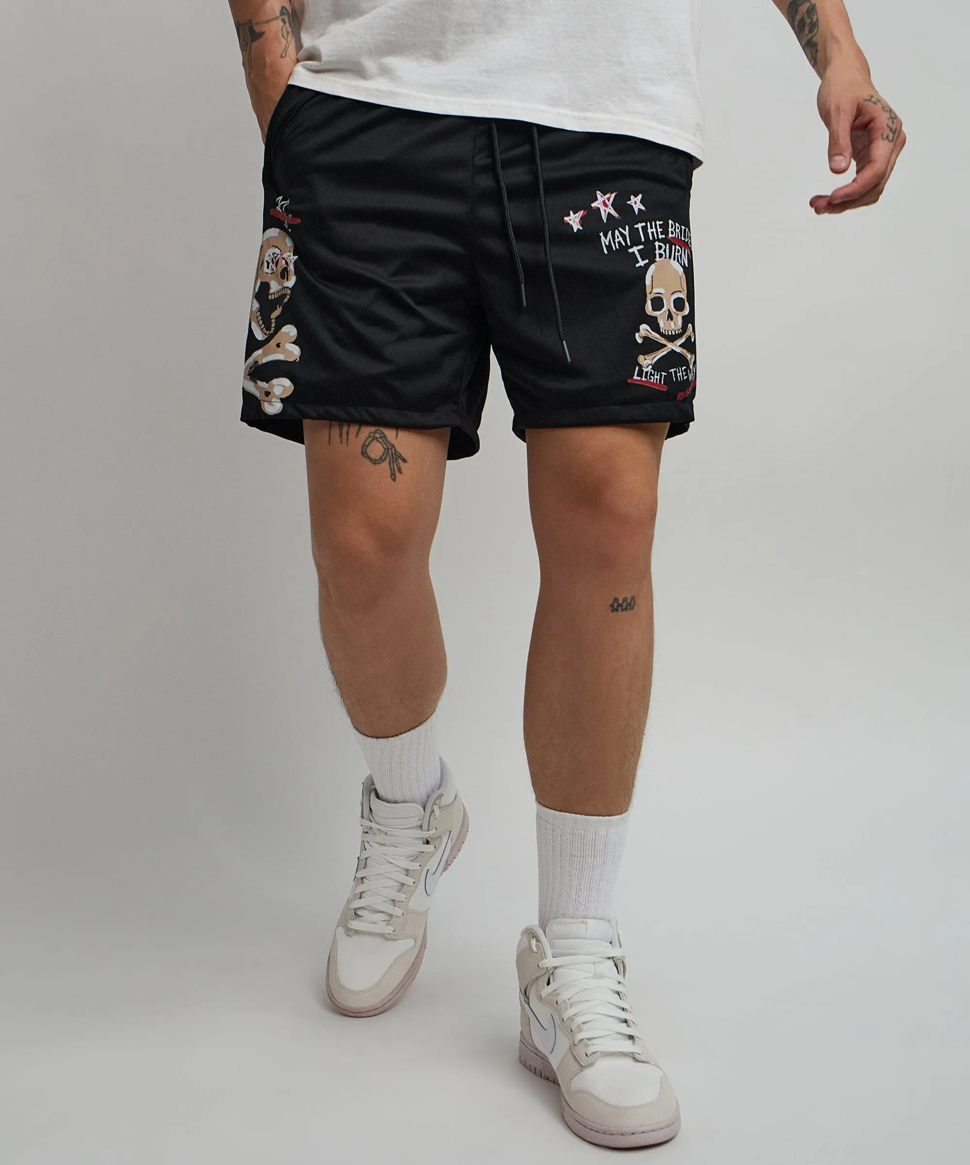 Burn Mesh Shorts - Black