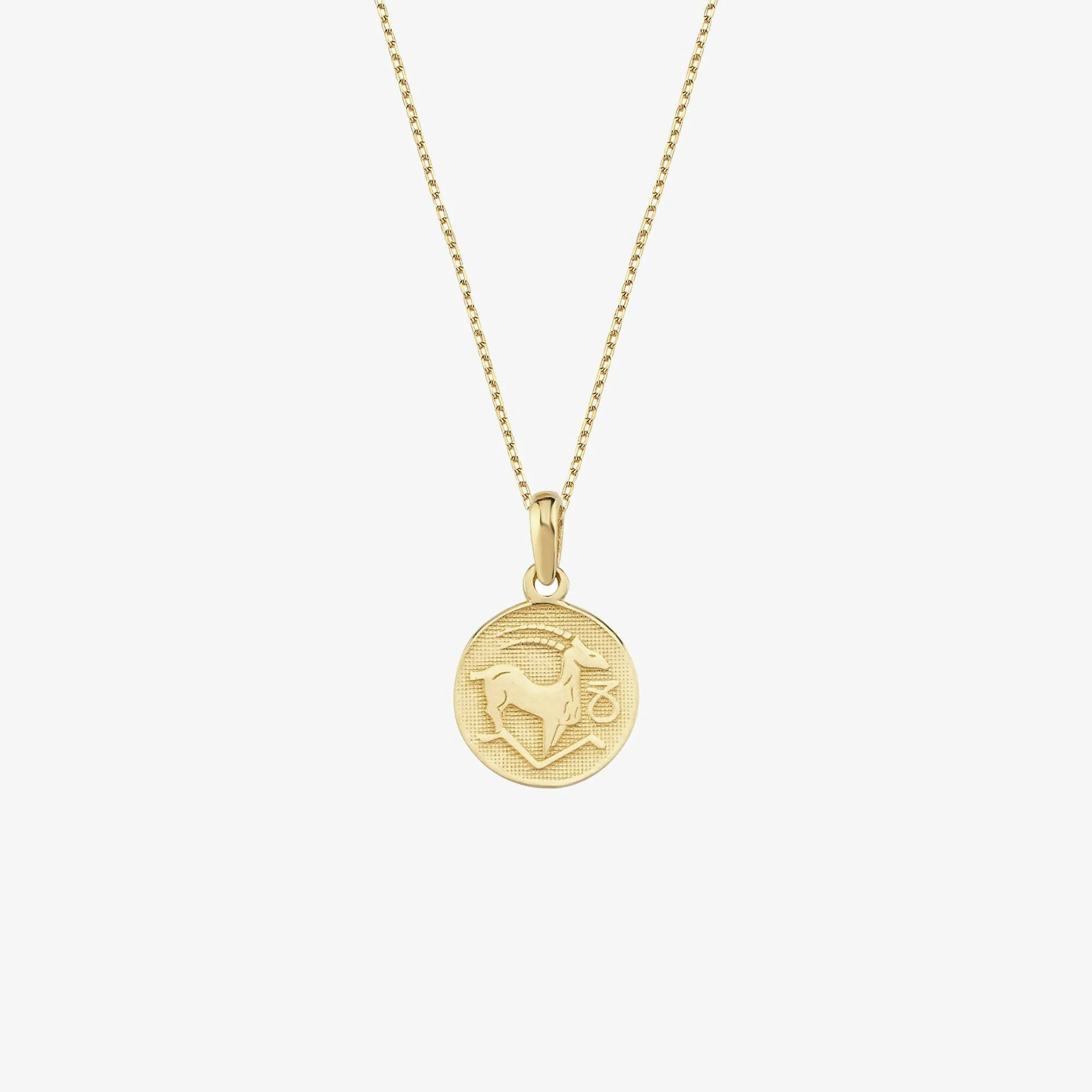 Capricorn Zodiac Necklace | 14K Solid Gold