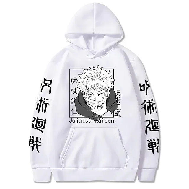 Cartoon Graphic Anime Print Hoodie Streetwear