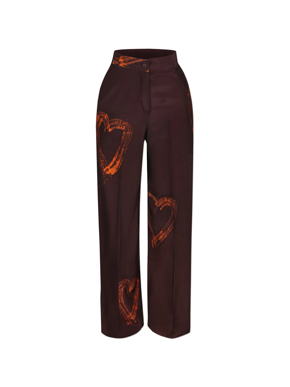 Casj Vol 2 Orange Heart Flare Pants