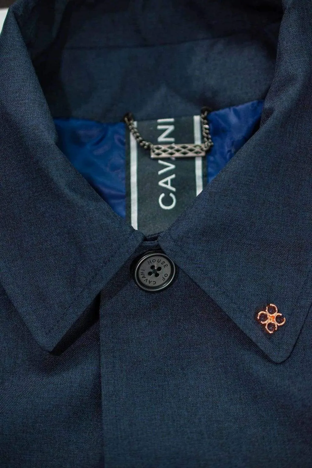 Cavani Men's Brando Navy Mac Coat