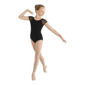 Child Mesh Cap Sleeve Leotard