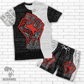 Civil Rights Movement Justice Fist T-shirt And Shorts Set