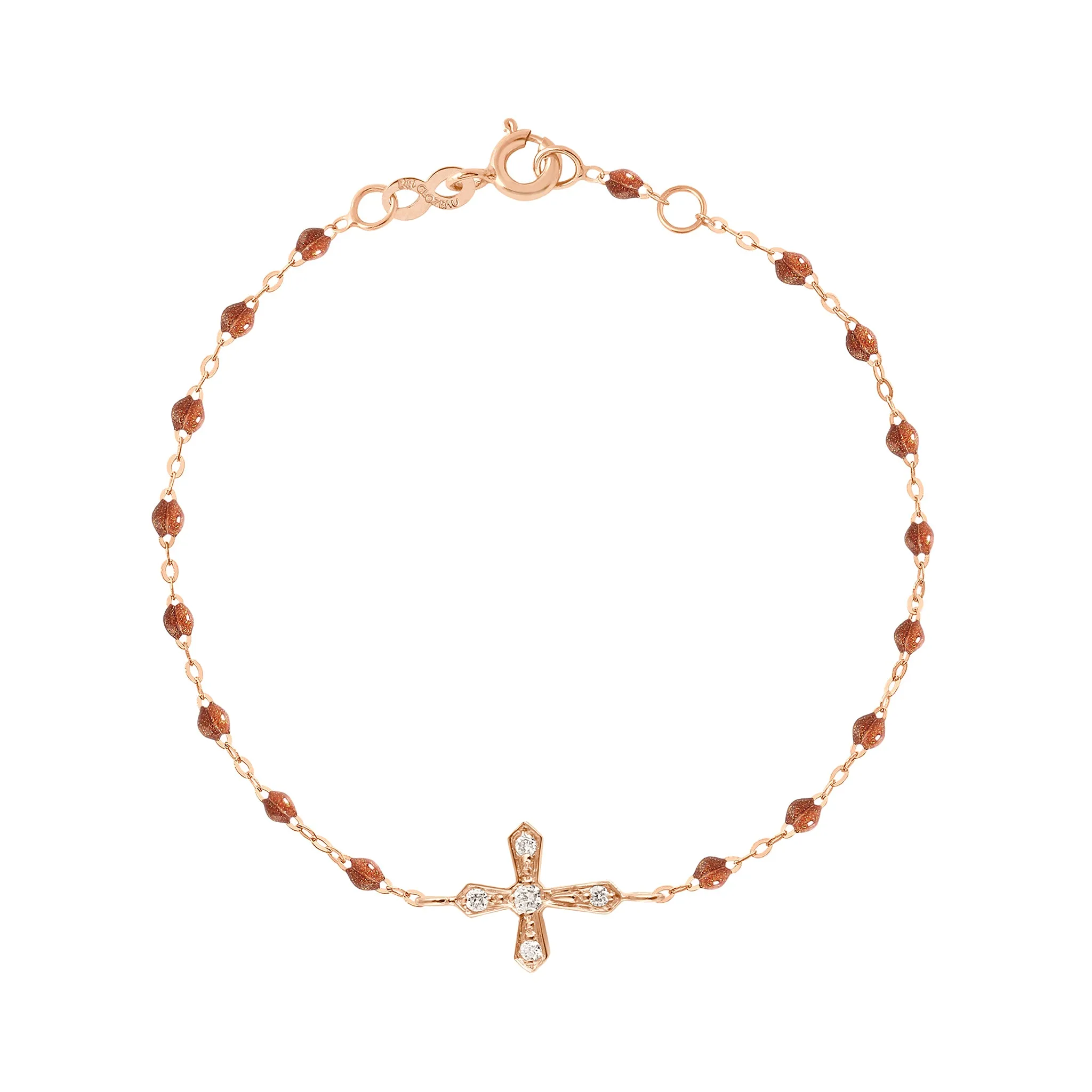 Classic Cross Vintage Diamond Fauve bracelet, Rose Gold, 6.7"