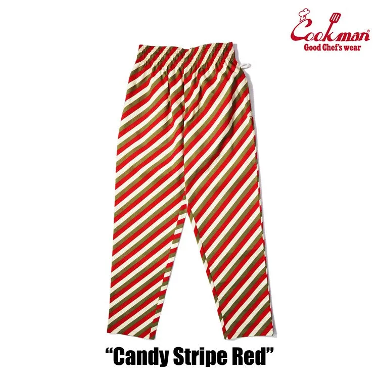 Cookman Chef Pants - Candy Stripe : Red