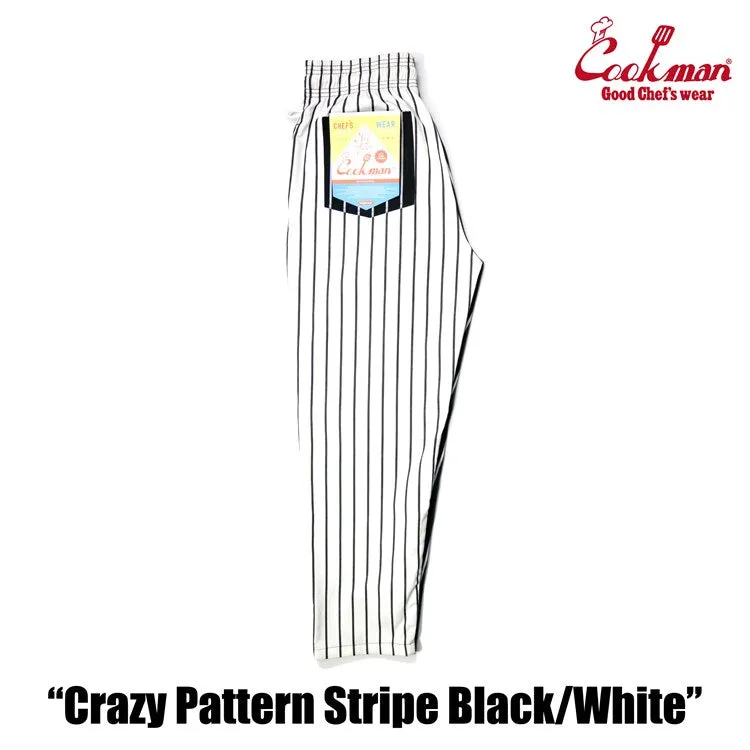 Cookman Chef Pants - Crazy Stripe : Black and White