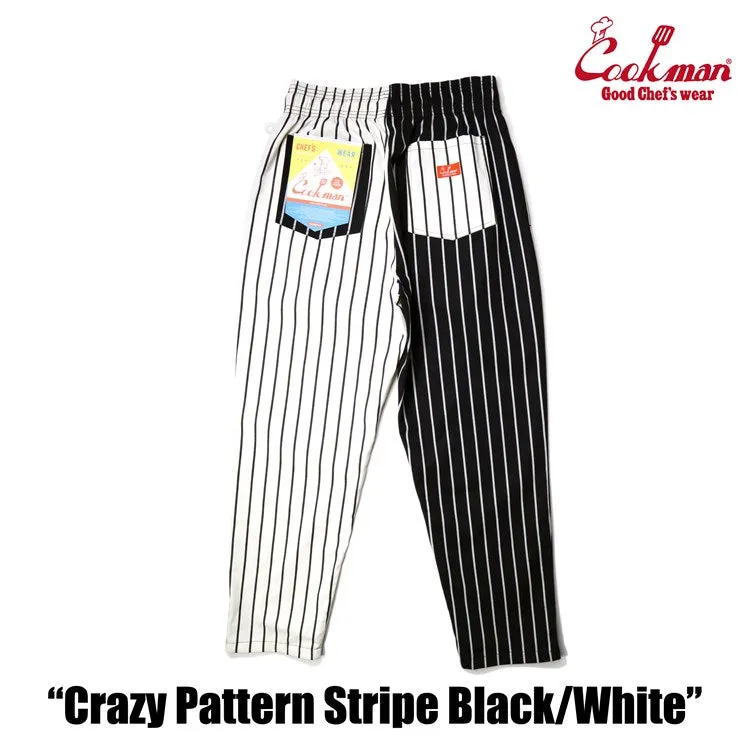 Cookman Chef Pants - Crazy Stripe : Black and White