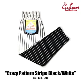 Cookman Chef Pants - Crazy Stripe : Black and White