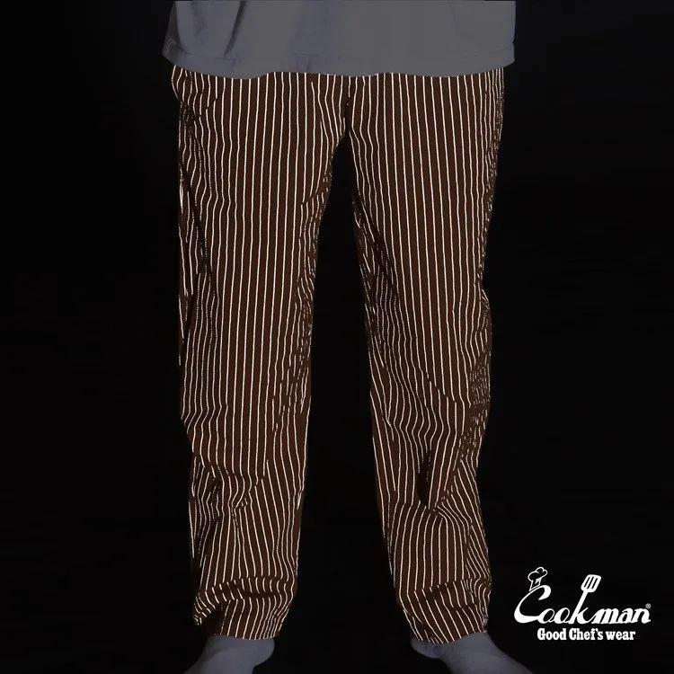 Cookman Chef Pants - Reflective Stripe : Brown