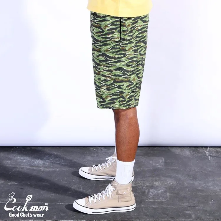 Cookman Chef Short Pants Cargo - Ripstop : Tiger Camo Green