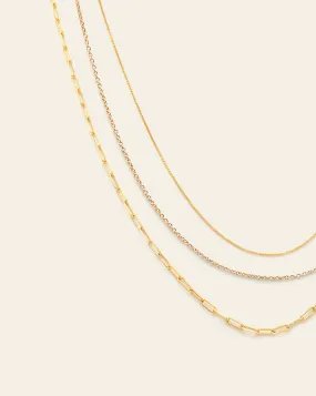 Dainty Chain Set - Gold Vermeil