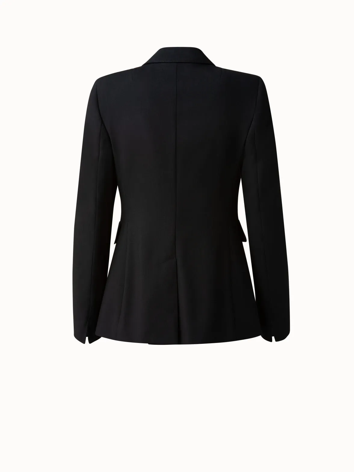 Damen Blazer aus Wolle mit Knopf und seitlichen Nahttaschen