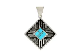 David Rosales Men's Turquoise Pendant