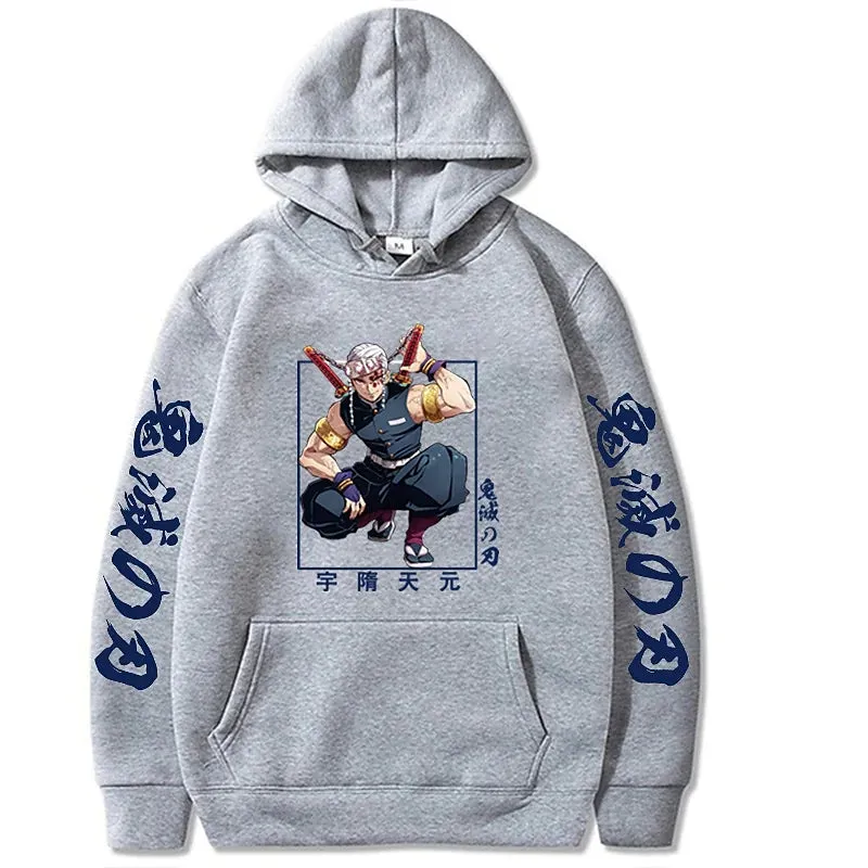 Demon Slayer Anime Hoodie Streetwear Casual Pullover Hoodie