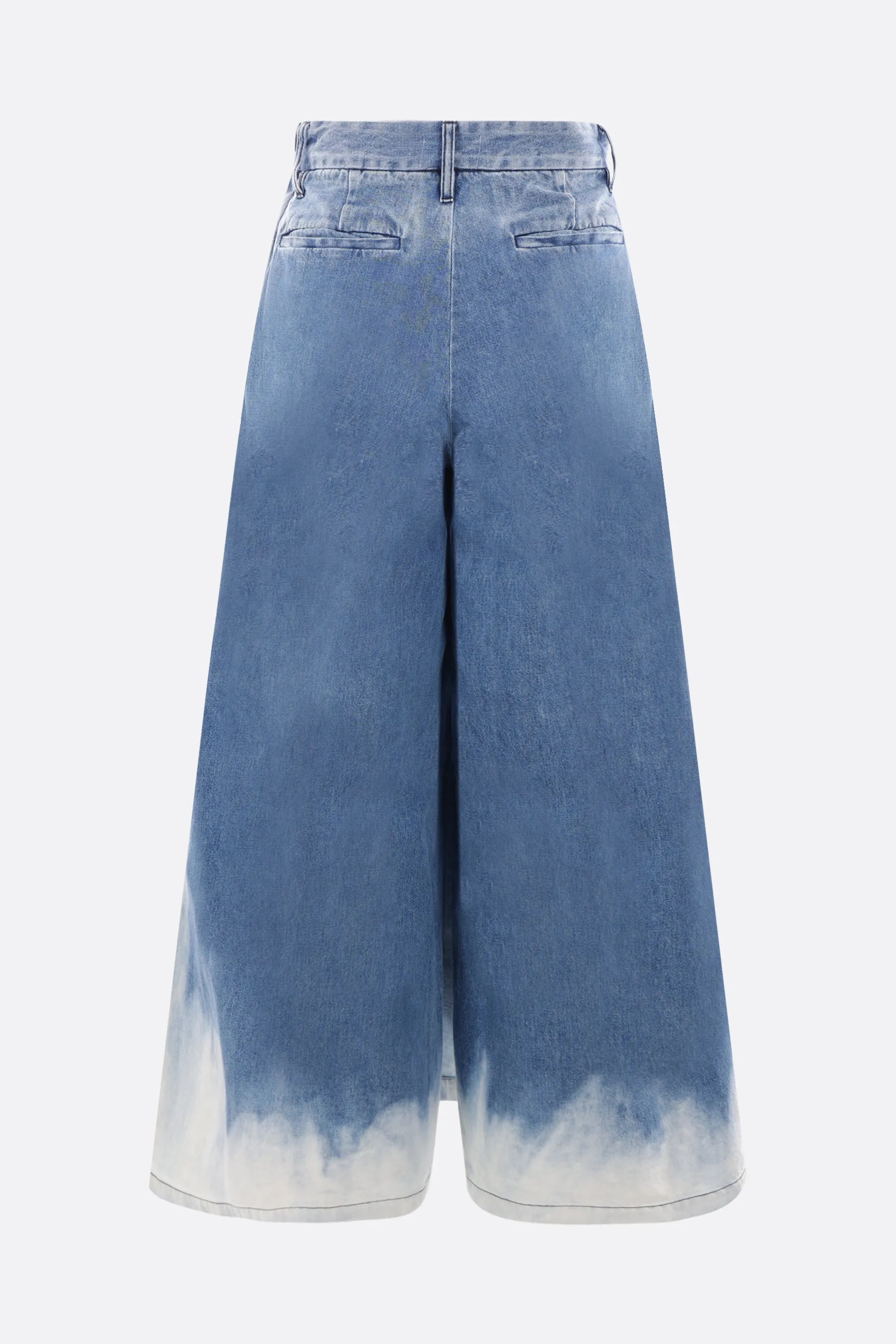 denim wide skirt pants