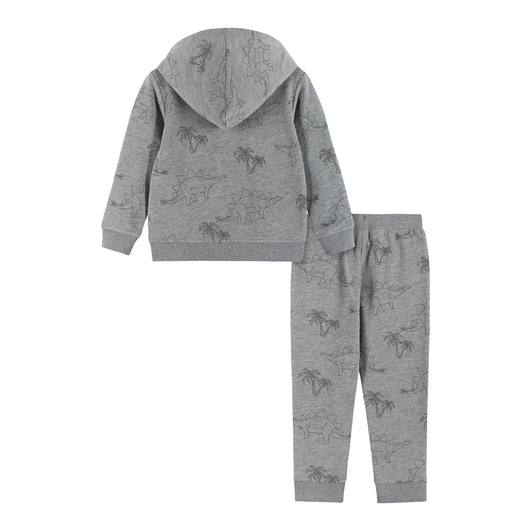 Dino Print Sweatshirt Set | Gray