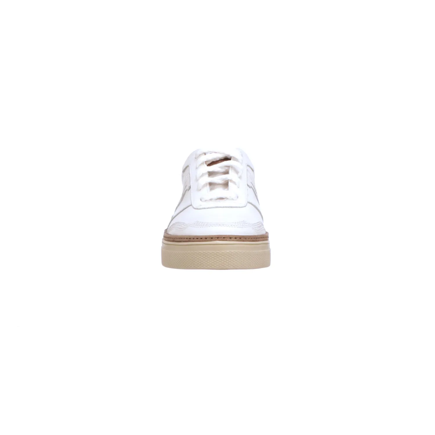 Double L Lace Up Sneakers :: White