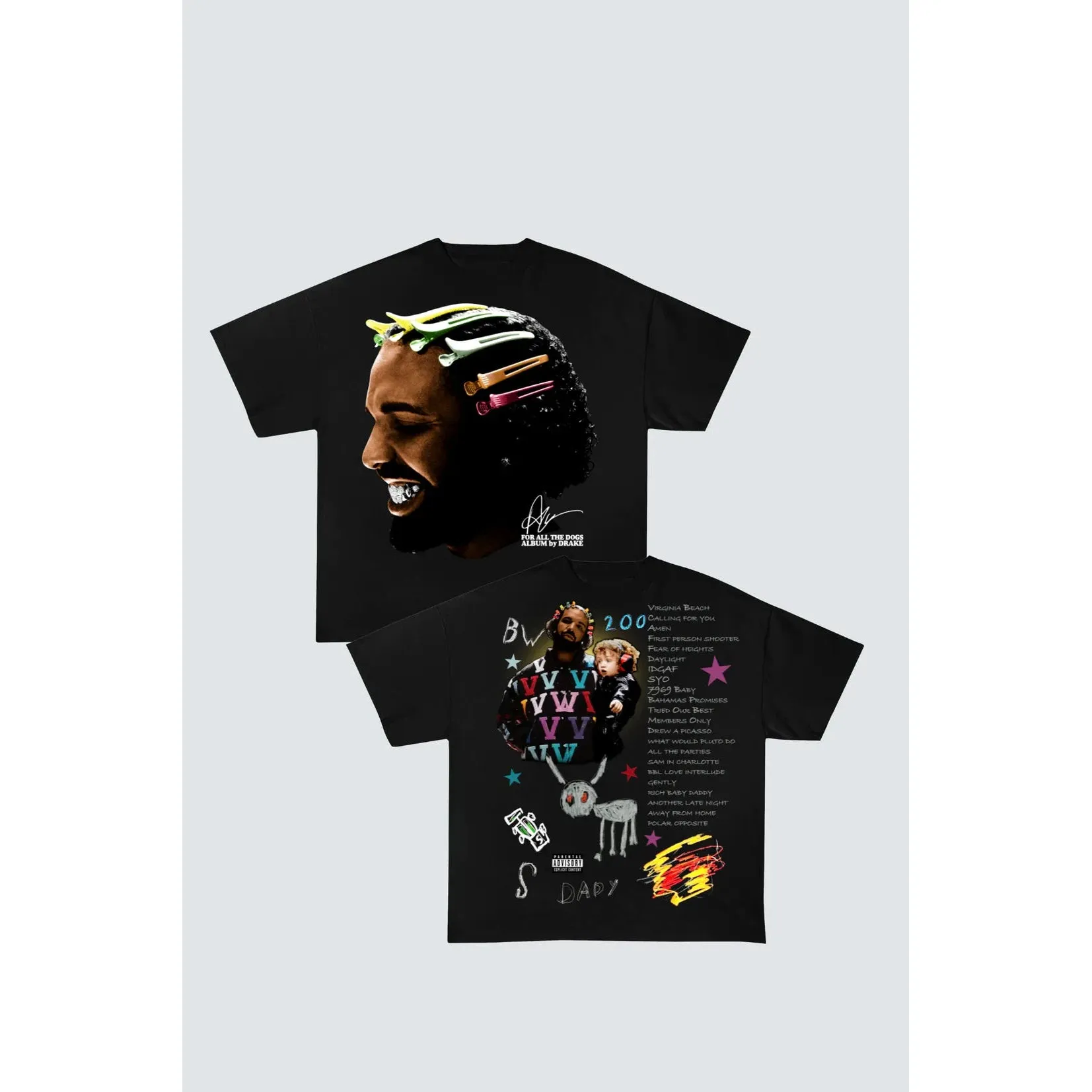 Drake For All The Dogs Graphic T-Shirt 'Black'