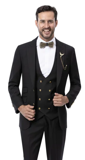 EJ Samuel Black Suit M2771